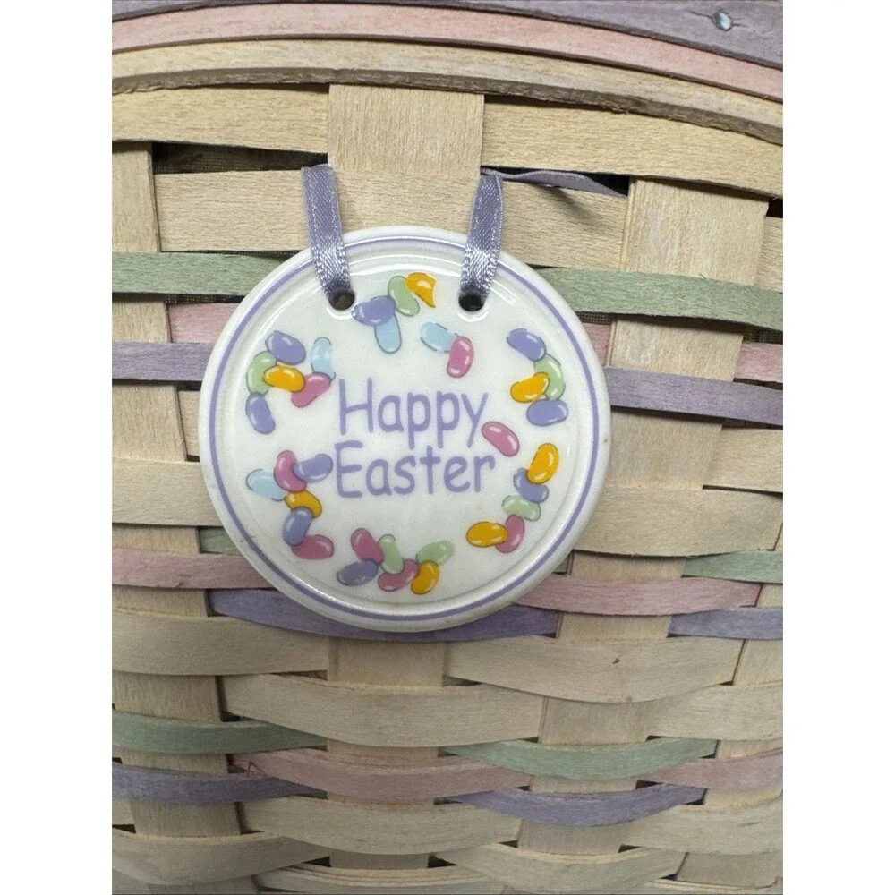 Longaberger 2000 Century Celebration Easter Basket Large Whitewashed Jelly Beans